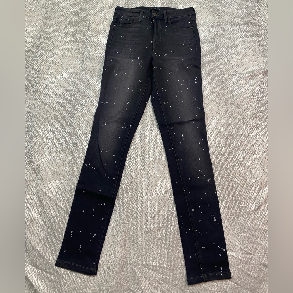 Sanctuary Metallic Paint Splatter Skinny Jeans